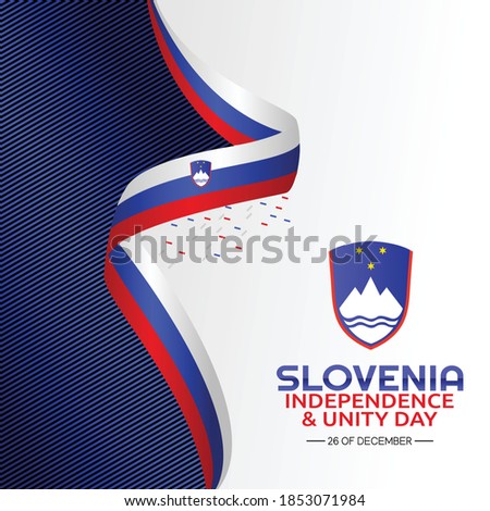 Slovenia Independence and Unity Day Vector Illustration. Suitable for greeting card poster and banne