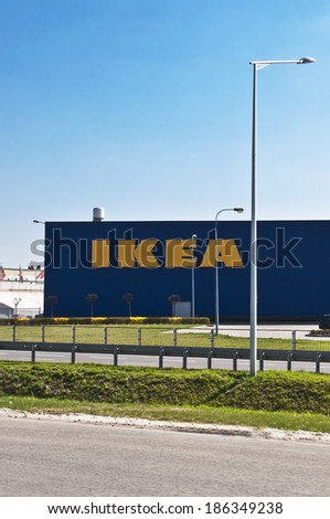 POLAND-APRIL 04:IKEA store on April 04,2014 in Poland. Ikea is the world\'s largest furniture retailer.