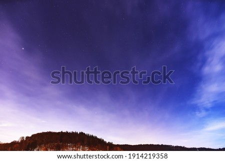 Stars  Arcturus and Spica in the foggy night. Zdjęcia stock © 