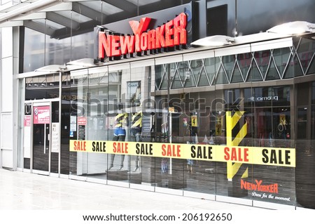 FRANKFURT,GERMANY-JUNE 29:New Yorker store on June 29,2014 in Frankfurt, Germany.