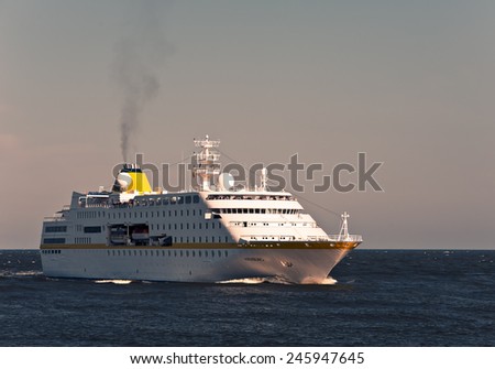LITHUANIA- JUNE 23:cruise liner in the Baltic sea on June 23,2012 in Lithuania.