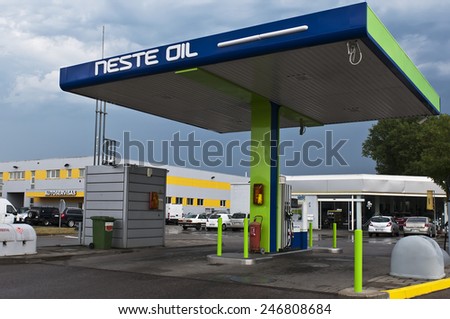 KLAIPEDA,LITHUANIA-LULY 30:Neste Oil gas station on July 30,2013 in Klaipeda,Lithuania.