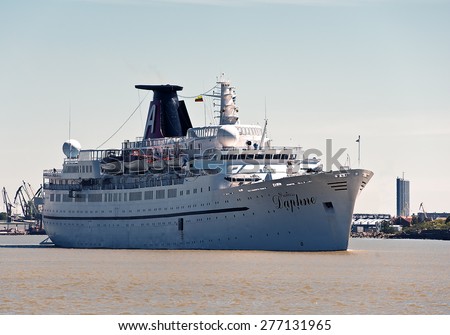 KLAIPEDA,LITHUANIA- MAY 27:cruise liner DAPHNE in port on May 27,2012 in Klaipeda,Lithuania.