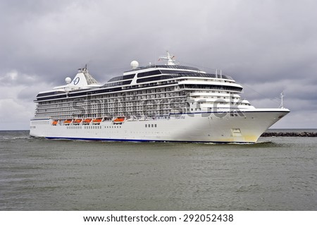 KLAIPEDA,LITHUANIA-JUNE 24:Cruise liner MARINA in the port on June 24,2015 in Klaipeda,Lithuania.MS Marina- Oceania-class cruise ship, constructed in Italy for Oceania Cruises.