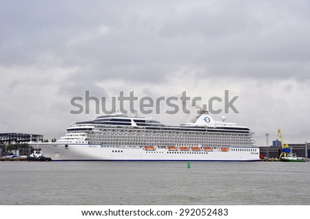 KLAIPEDA,LITHUANIA-JUNE 24:Cruise liner MARINA in the port on June 24,2015 in Klaipeda,Lithuania.MS Marina- Oceania-class cruise ship, constructed in Italy for Oceania Cruises.