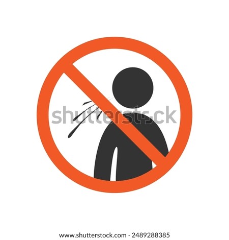 Do not spit here sign icon vector illustration isolated on white background.