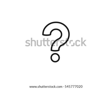 Outline question mark icon vector illustration on white background