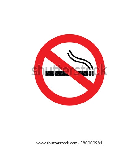 No smoking sign on white background