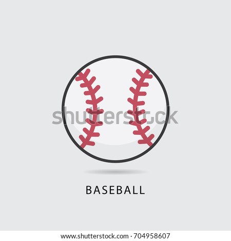 Baseball ball vector illustration.