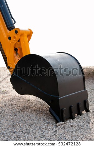 Close up of excavator bucket start to dig Stock fotó © 