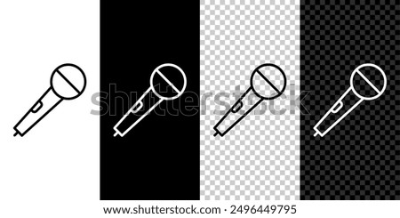 Isometric Microphone icon isolated on grey background. On air radio mic microphone. Speaker sign. Blue square button. Vector