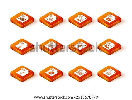 Set MP3 file document, WMA, ZIP, TXT, XLS, OGG, HTML and TIFF icon. Vector