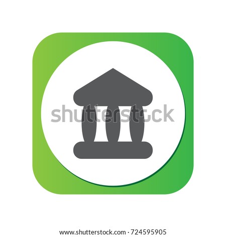 Isolated Library Icon Symbol On Clean Background. Vector Academy Element In Trendy Style.