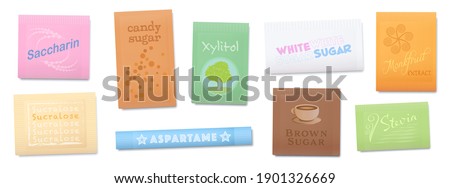 Similar – Image, Stock Photo Sugar and xylitol in storage jars on the kitchen shelf.