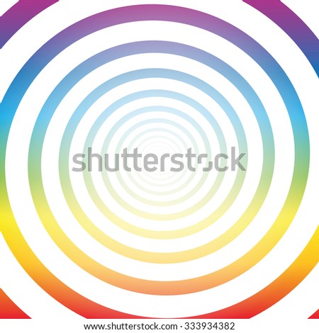 Spiral tunnel, rainbow colors, white shiny center, three-dimensional.