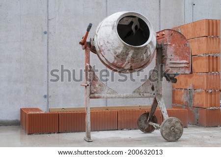 Cement mixer on a Construction area