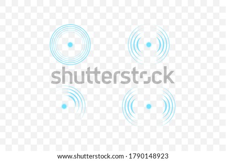 Sonar wave sign. Vector illustration. Radar icon