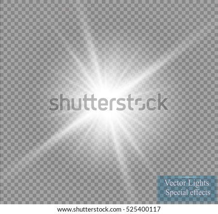Glow light effect. Star burst with sparkles. Vector illustration. Sun
 Foto stock © 