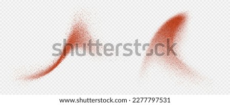 Chili powder splash, dried pepper explosion, flying spicy paprika burst, dynamic seasoning splatter. Vector illustration.