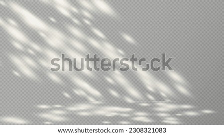 Sunlight on a wall overlay, sunbeams in a room light effect, sunny day effect for product presentation isolated on a gray background. Minimalist interior. Vector illustration.