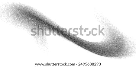 Dotwork abstract background, black grain texture, Abstract stipple sand effect, gradient backdrop from dots. Vector illustration.