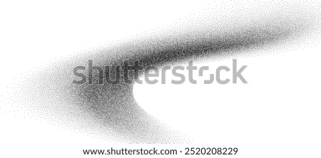 Dotwork abstract background, black grain texture, Abstract stipple sand effect, gradient backdrop from dots. Vector illustration.