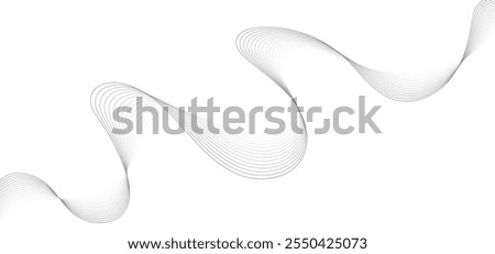 Abstract wave lines background, graphic thin curves design element, flow backdrop.