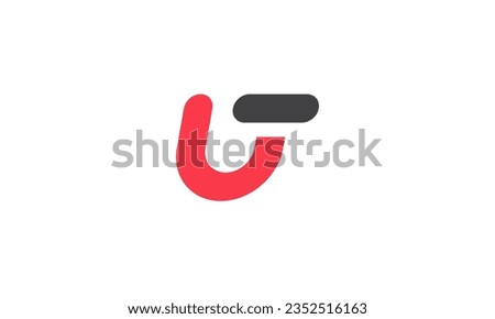 monogram letter UT logo design . Letter UT initials logo . Letter UT logo design template