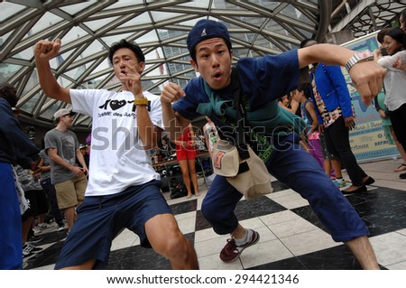 VANCOUVER, CANADA - AUGUST 4, 2012: Dancers take part in the public Street Dance Festival at Robson Square in Vancouver, Canada, August 4, 2012.