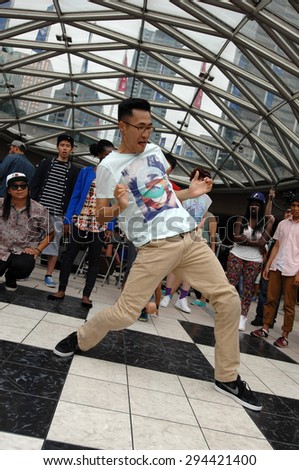 VANCOUVER, CANADA - AUGUST 4, 2012: Dancers take part in the public Street Dance Festival at Robson Square in Vancouver, Canada, August 4, 2012.