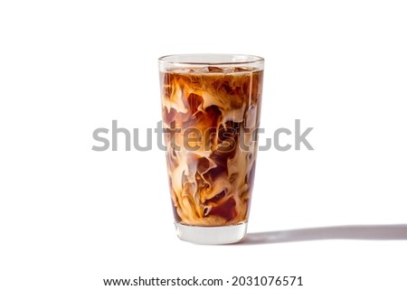 Foto Bild Gläser mit Eiskaffee-Latte