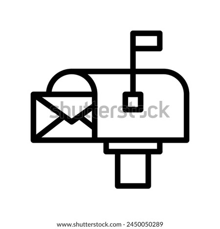 letterbox vector line icon symbol