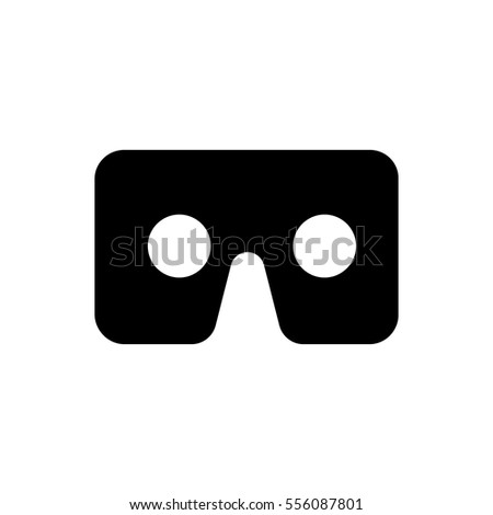 Virtual reality cardboard glasses icon vector, solid logo illustration, pictogram isolated on white