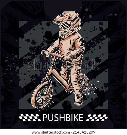 PUSH BIKE STRIDER ILLUSTRATION DESIGN