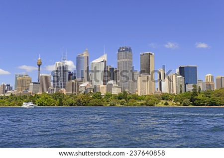 SYDNEY - CIRCA NOVEMBER 2014. Ordinarily considered a safe city, the Central Business District of Sydney was the site of a hostage situation potentially involving ISIS on December 15, 2014.