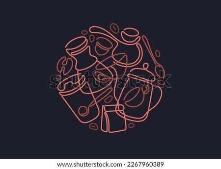 Similar – Image, Stock Photo Pattern of coffee capsules on pink background