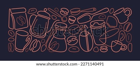 Similar – Image, Stock Photo Pattern of coffee capsules on pink background