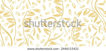 Similar – Image, Stock Photo Granola on a golden plate with a wooden spoon, rustic background