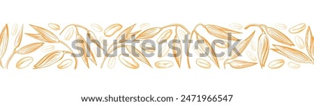 Similar – Image, Stock Photo Granola on a golden plate with a wooden spoon, rustic background