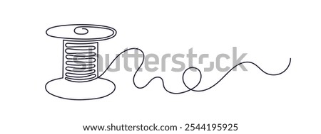 Similar – Image, Stock Photo Spools of thread on weaver loom