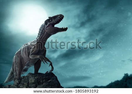 Dinosaur, Tyrannosaurus Rex in the jungle Photo stock © 