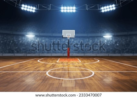 Similar – Image, Stock Photo ball into basket in Outdoor basketball court and black ball