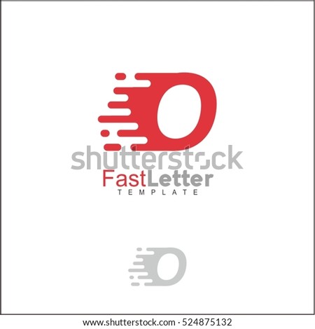 Fast O Letter Logo Template Design Vector