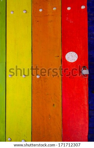 Old colorful door panel