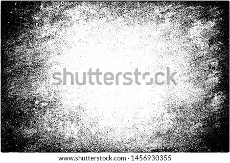 Grunge background black and white. Vector texture of scratches, chips, cracks. Monochrome gloomy pattern of the old surface