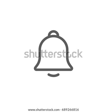Bell line icon, Vector on white background