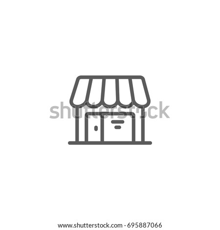 Store line icon, Vector on white background
