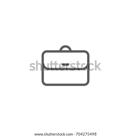 Briefcase line icon, Vector on white background