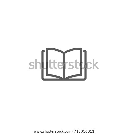 Reading line icon, Vector on white background