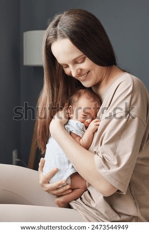 Similar – Image, Stock Photo Lovely newoborn caucasian girl